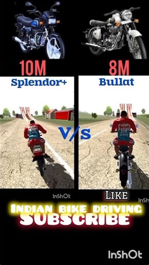 splendor + vs bullet #indianbike #shortsfeed #shorts #bullet350 #splendor