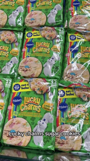 Lucky charms sugar cookies #grocery #groceryshopping #fyp #foryoupage #walmart @Walmart @Pillsbury