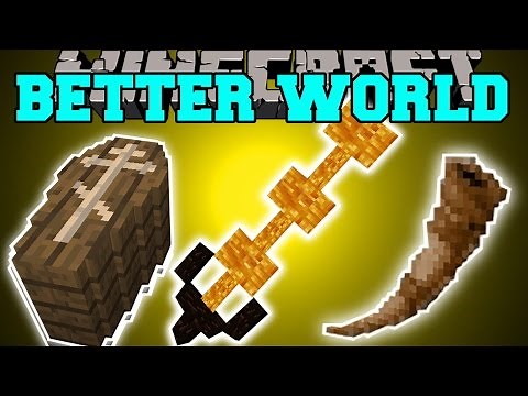 Minecraft: BETTER WORLD MOD (CRAZY CLASES WITH WEAPONS & ABILITIES!) Mod Showcase