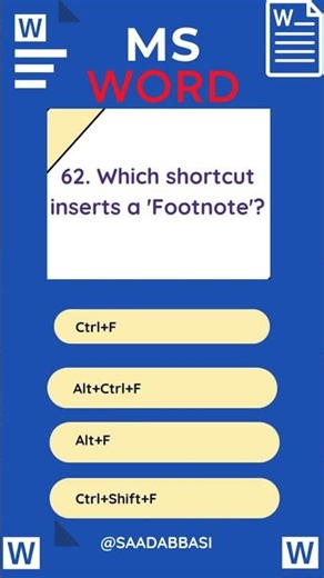 Which shortcut inserts a 'Footnote' #exceltricks