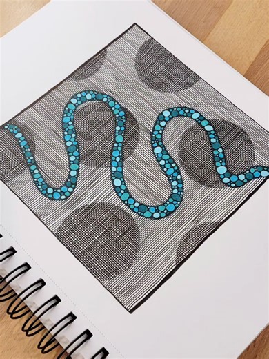 quick time-lapse. 2 hours in 36 seconds check out my doodle guide and templates for more. they are digital downloads with tons of tips to get you sketching and doodling today ✨️ #doodletherapy #lines #sketchbook #tutorial #funhobbies