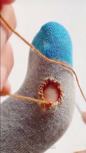 How To Sew A Hole At Sock 🧦🪡
