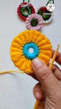 Easy Crochet Flower | Crochet Flower in 5min #shorts