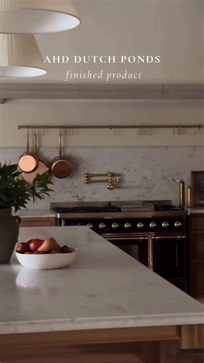 ILVE on Instagram: "We are so in love. 🤍 This stunning finished kitchen by @alihenrie is a masterclass in timeless design, thoughtfully patterned after a Belgian farmhouse and executed with warmth, restraint, and exquisite detail. At the heart of its gorgeous kitchen is our #ILVE Majestic 48” Dual Fuel Range, finished in Glossy Black with Brass Trim, a bold, architectural anchor that feels both classic and commanding. Equal parts performance and presence, it grounds the room while elevating eve