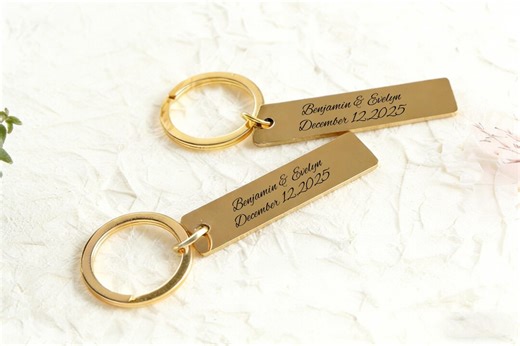 Stainless Steel, Wedding Favors, Custom Couple Keychain, New Home Gift, Couple Keychain, Keychain for Men Women, Stainless Steel Keychain - Etsy