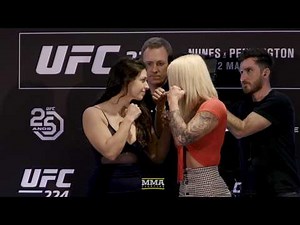 Mackenzie Dern vs. Amanda Cooper UFC 224 Media Day Staredown - MMA Fighting