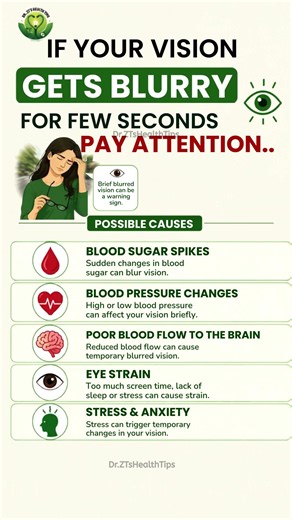 If Your Vision Gets Blurry for a Few Seconds, Pay Attention! | 5 Possible Causes