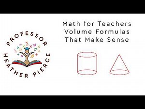 Volume Formulas That Make Sense