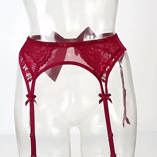 Simplicity Sexy Suspender Garter Belt for Thigh High Stockings with 4 Straps