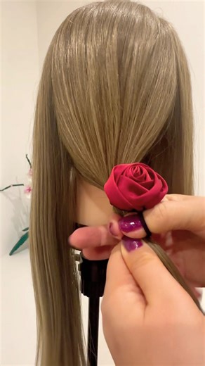 Easy Everyday Ponytail Hairstyle 🌹 ✨ #hairstyle #shorts #hair #easyhairstyle