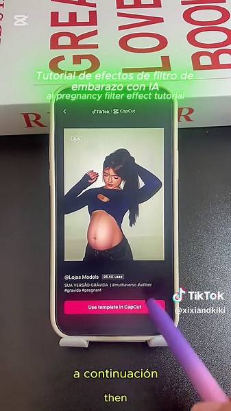 Tutorial gratuito del filtro AI para embarazadas