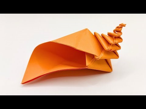 Origami SHELL tutorial 🐚 How to make a paper shell