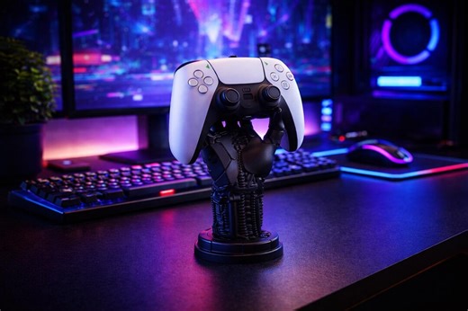 Robot Hand Controller Stand & Headset Holder, Cyberpunk Gaming Desk Decor, PS5 Xbox Controller Stand, Mechanical Arm Gamer Gift - Etsy