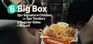Popeyes 'Happy Hour: $6 Big Box'  commercial 2025
