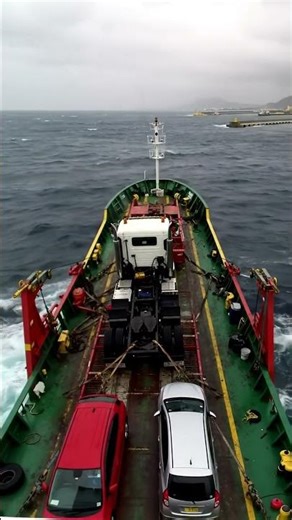 Transporting vehicles in rough seas. #Shipping