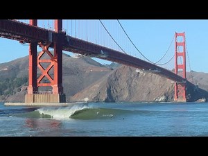 Surfing under California's GOLDEN GATE BRIDGE!