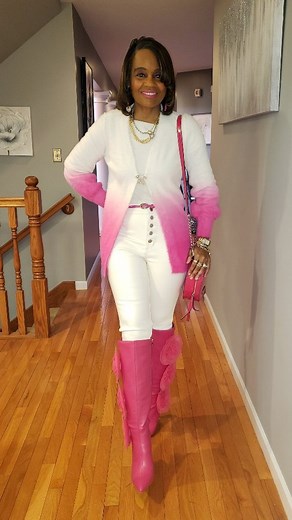 12 reactions | Working on ME in Barbie PINK! Trench, Sweater, Leather Pants & Boots @Macy’s #BlackGirlMajic #angelacartwright #fyp #Barbie #61 #Winter2025 #Itgirlstyle | Angela Cartwright | Facebook
