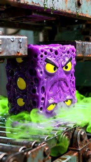 Purple Slime Monster Regenerates | Seamless Loop #shorts #slime #asmr #satisfyingvideo