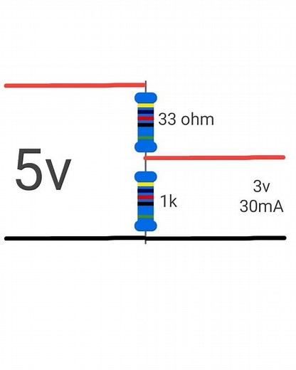 How to make 5v to 3v converter using resistors #shorts #electronic #circuit