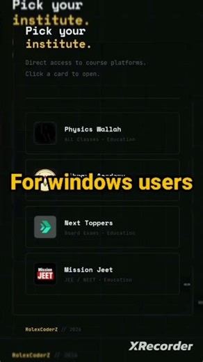 for windows users 💻 NT,PW ,mission jeet batches unlocked 🔓✅