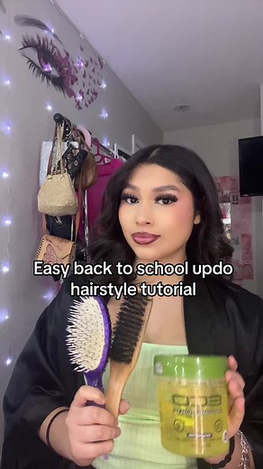 Creative Easy Back to School Updo Hairstyle Tutorial