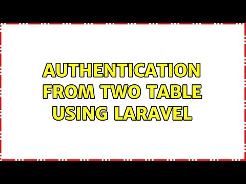 authentication from two table using laravel