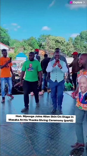 Alien Skin Live On Stage In Masaka At Hon Mpuuga's Thanks Giving Ceremony