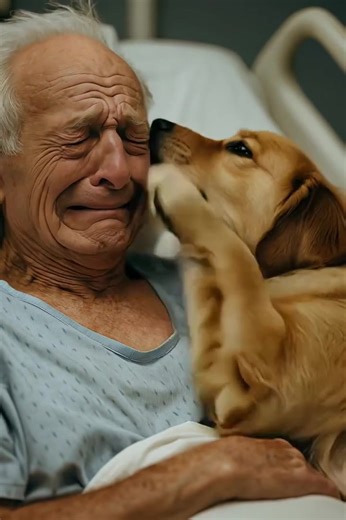 The doctors allowed the dog to enter the room to say goodbye to his owner – a few hours later, the nurse walked in and screamed in horror 😨😢 The palliative care room was filled with silence. Only the heart monitor emitted occasional, faint beeps – barely audible, like the fading breath of life in the body of the 82-year-old man. He had known his diagnosis for a long time: widespread metastases, irreversible changes. The doctors were honest – he had days left, maybe hours. But it wasn’t fear of