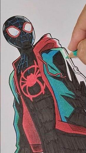 How I Draw Spider-Man Miles Morales Step by Step - Day 3 #milesmorales