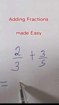 Adding Fractions made Easy. #AddingFractions #FractionsMadeEasy #MathMadeEasy #MathTricks #Coachemmy