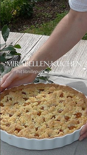 Fruchtiger Mirabellenkuchen mit Vanillepudding & Streuseln 🥰🌿