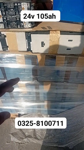 2.9K views · 24 reactions | 24v 105ah 2024 Model Cell Lithium Battery Life cycle 4000 Only contact WhatsApp number 0325-8100711 | Asad Mughal | Facebook