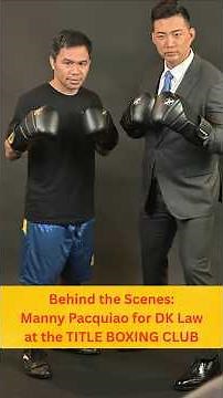 MANNY PACQUIAO for DK LAW at Title Boxing Club! #teampacquiao #dklaw #titleboxingclub