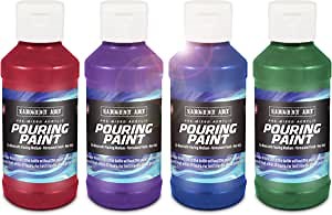 Sargent Art 26-9304 4ct 4oz Metallic Pouring Paint, Assorted
