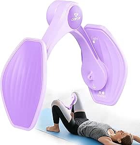 Thigh Trainer, 360°Adjustable Pelvic Floor Muscle Trainer with LED Display, Inner Thigh Exerciser with 20LB Resistance Band for Women, Home Fitness Equipment for Hip, Leg, Arm