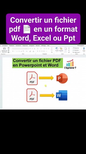 15K views · 205 reactions | Convertir un fichier #PDF en un fichier #word #PowerPoint ou #excel | L'Ingénieur Y | Facebook