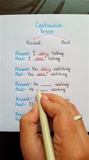 present continuous tense and past continuous tense