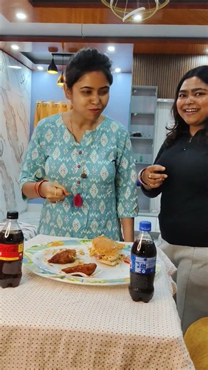 Food challenge with sisters #asmr #comedy #eating #foodchallenge #foodie #foryou #trending #mukbang