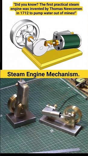 Steam Engine Mechanism in Action #mechanism #steam #engineering #3ddesign #3d #animation