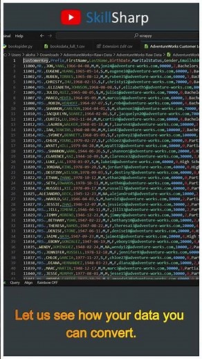 vissualise csv as table in vscode #shorts