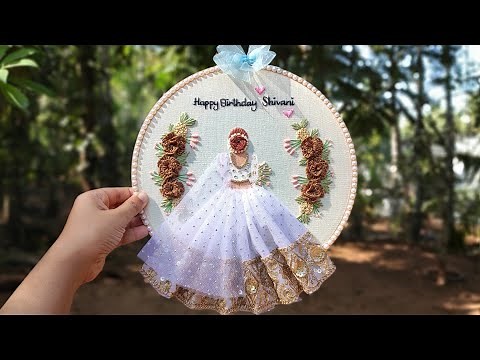 Birthday Embroidery Hoop Art/ Complete step by step tutorial for beginners/ Free Pattern❤️ Gossamer