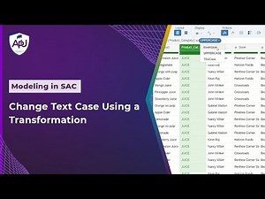 How to Change Text Case with Transformation in SAC 041823