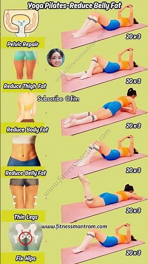 Yoga Pilates Reduce Belly Fat 🔥Yoga Pilates Workout✅ Lose Fat Without Crunches #bellyfat #exercise