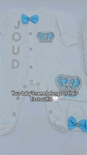 Where Customization Meets Cuteness!" on Instagram: "Made just for your baby 🤍 Our personalized baby sets are soft, cozy, and customized with your little one’s name. Perfect for first outfits, newborn photos, and meaningful gifts. #newbornoutfit #babygift #personalizedbabyclothes"