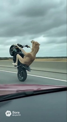 Would you believe this camel rides better than most people? 😭🐪🏍️