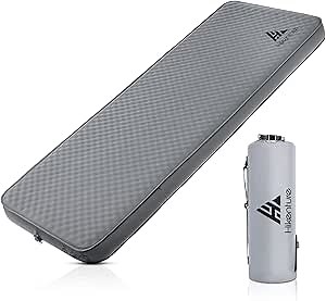 Hikenture Ultra Thick Self Inflating Camping Mattress with 9.5 R-Value, Ultra Comfort 4 Inch Thick Self Inflating Sleeping Pad, Enlarge Foam Camping Pad, 4 Season Insulated Camping Mat for Tent, Car