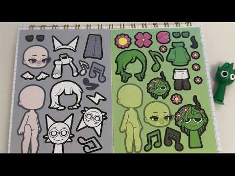 [✨Paper DIY✨]Sprunki Sticker Book/Paper Doll Dress Up/Relaxing ASMR#asmr #paperdiy #stickerbookdiy