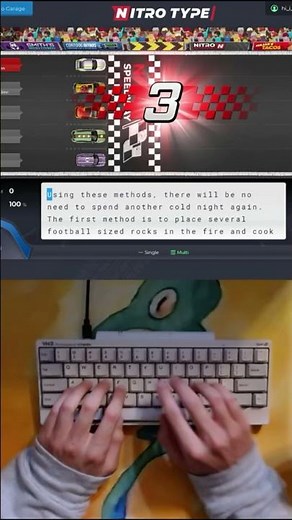 Playing NitroType with the BEST SOUNDING keyboard! Happy Hacking Keyboard
