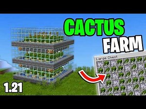 EASIEST Cactus Farm in Minecraft 1.21 (Bedrock & Mcpe Tutorial)