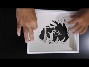 Making of paper cut shadow light box